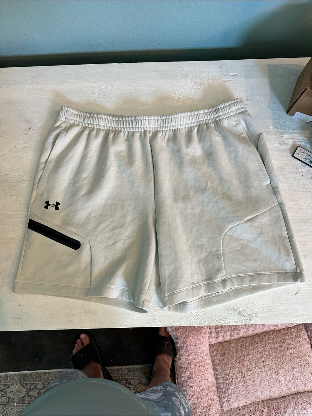 Under Armour Men's Unstoppable Fleece Shorts Heather Grey